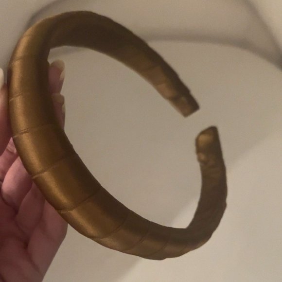 DONNI Dolce Headband in Caramel Silk Satin - Picture 3 of 5